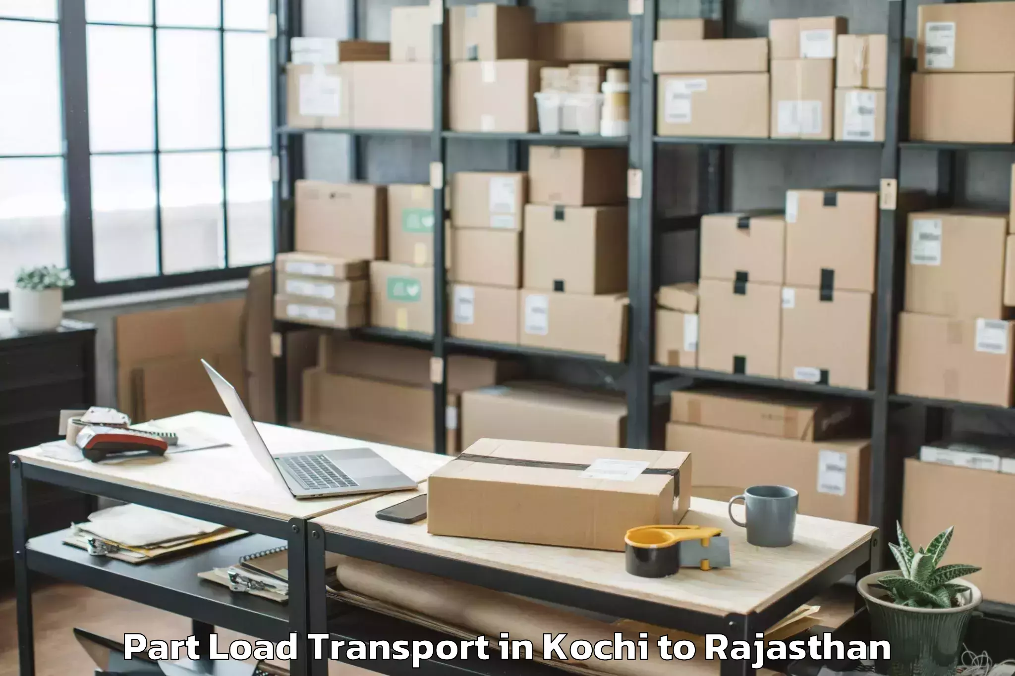 Professional Kochi to Lachhmangarh Part Load Transport